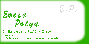 emese polya business card